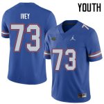 Youth Florida Gators #73 Martez Ivey NCAA Jordan Brand Royal Authentic Stitched College Football Jersey SLM4462CH